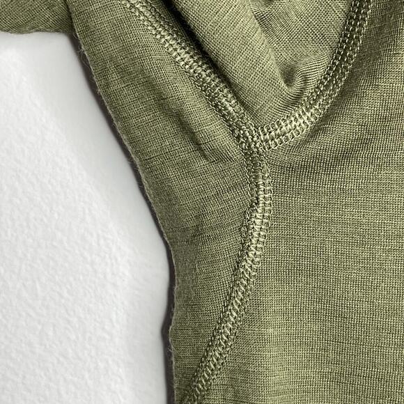 Icebreaker Merino 200 Oasis Long Sleeve Half Zip Base Layer Top Green Small New - Picture 8 of 16